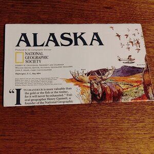 National Geographic Society MAP of ALASKA May 1994 Full Colour